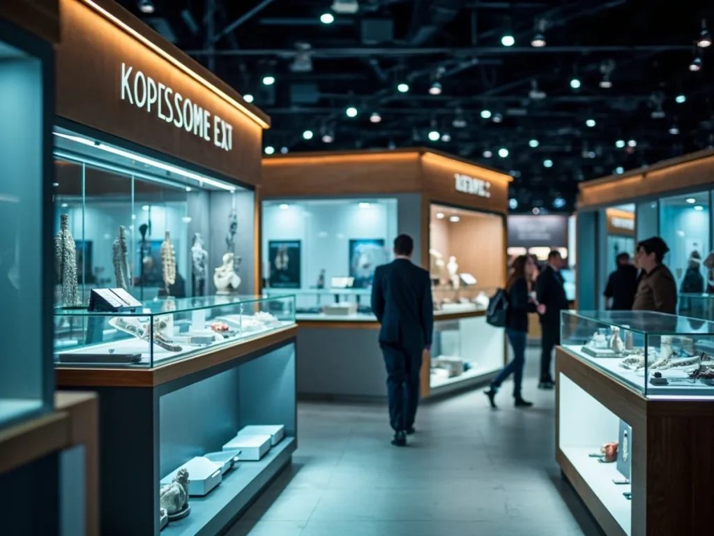 Panneaux de logo personnalisés et image de marque sur les comptoirs d&rsquo;exposition
